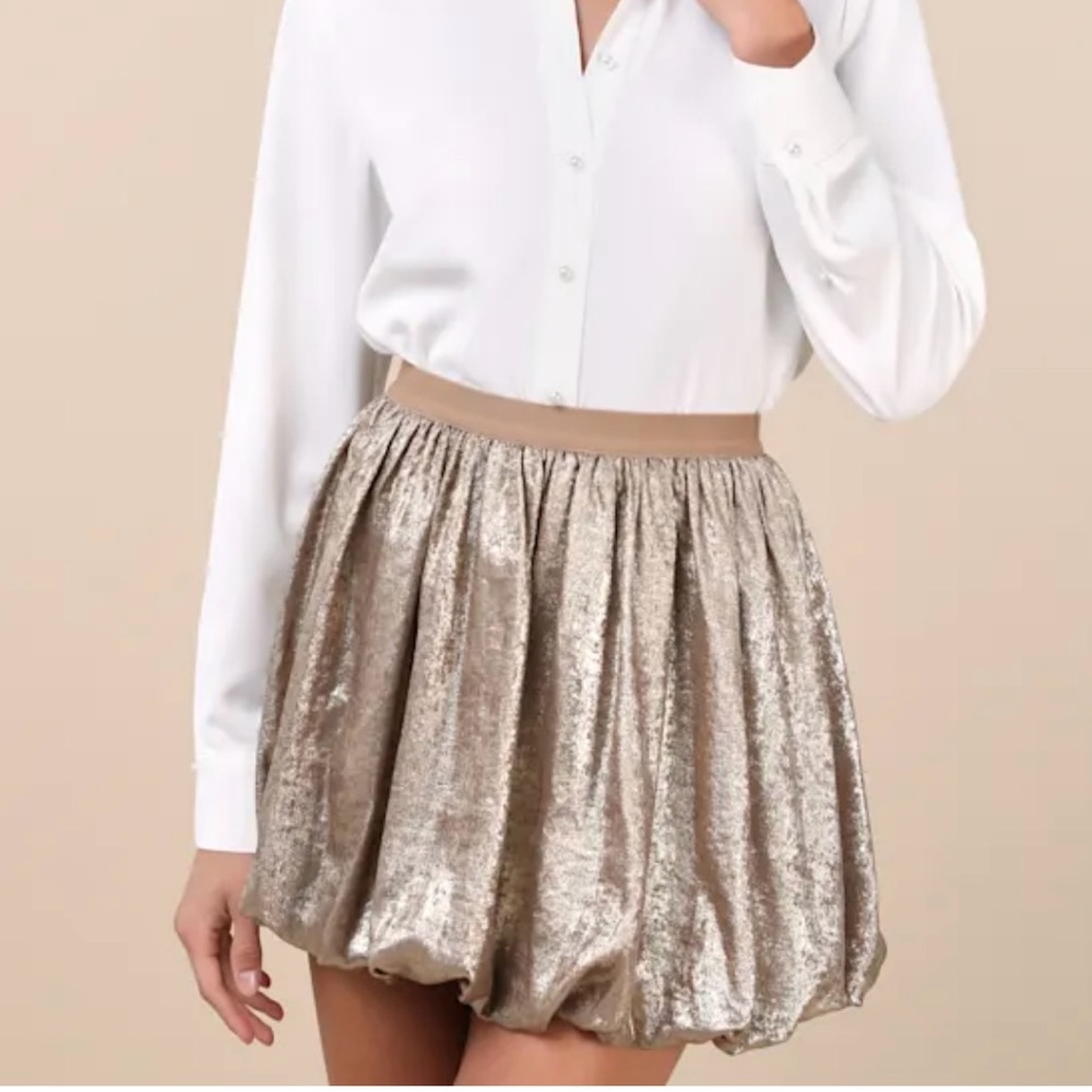 Gold bubble skirt